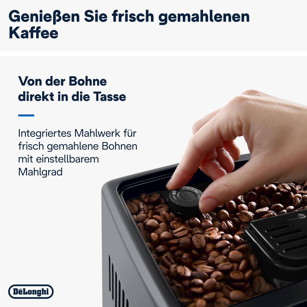 De'Longhi Dinamica Plus ECAM380.95.TB Volautomatische espressomachine met melkcrème, one-touch cappuccino, met 24 recepten, 3,5 inch TFT-kleurendisplay, 1450 W, titanium/zwart